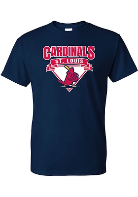 St Louis Cardinals Womens Navy Blue Unisex Short Sleeve T-Shirt
