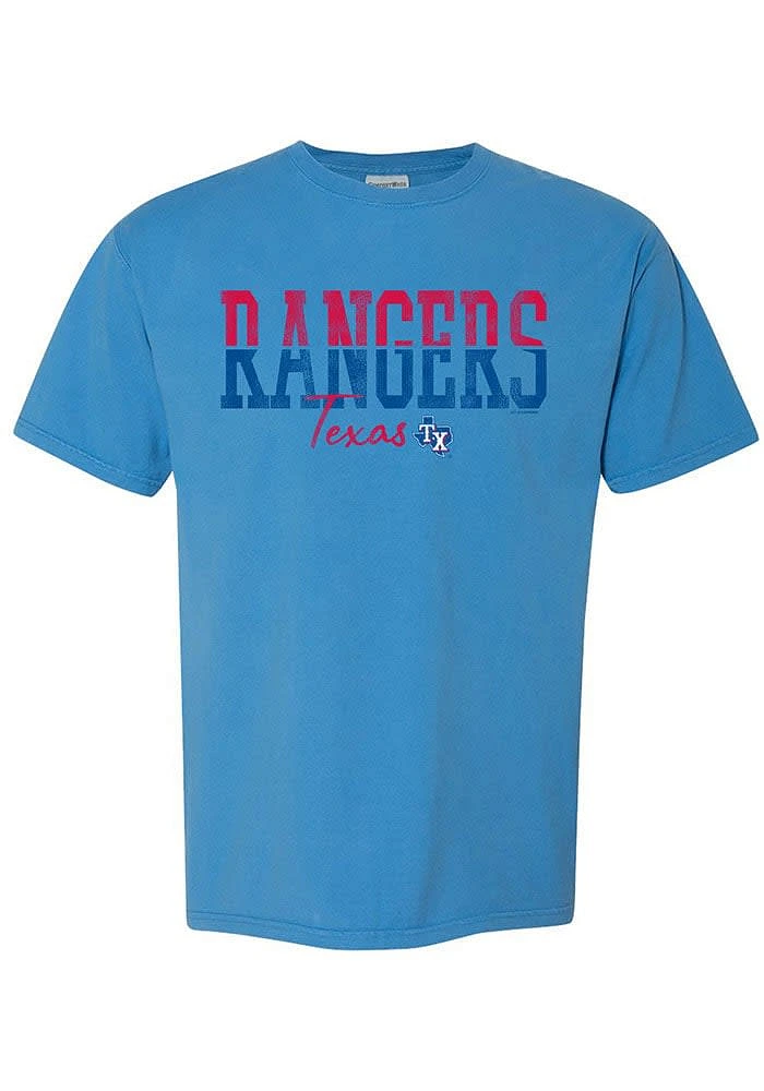 Texas Rangers Womens Light Blue Classic Edition Short Sleeve T-Shirt
