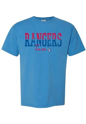 Texas Rangers Womens Light Blue Classic Edition Short Sleeve T-Shirt