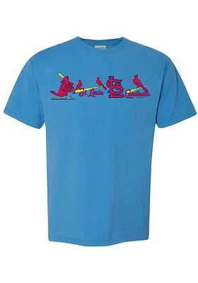 St Louis Cardinals Womens Light Blue Classic Short Sleeve T-Shirt