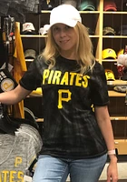 Pittsburgh Pirates Womens Black Tie Dye Short Sleeve T-Shirt