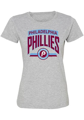 Philadelphia Phillies Womens Grey Coops Short Sleeve T-Shirt