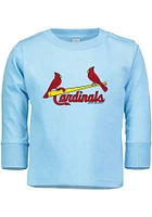 St Louis Cardinals Toddler Light Blue Bird Bat Long Sleeve T-Shirt