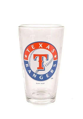 Texas Rangers 16oz Satin Etch Pint Glass - Blue