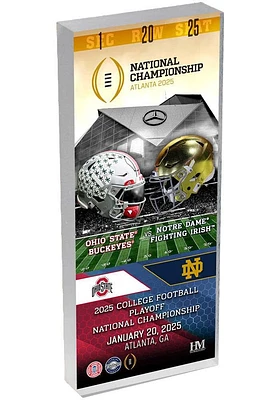 Ohio State Buckeyes  vs Notre Dame 2025 National Championship Block Art Desk Accessory