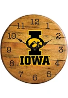 Brown Iowa Hawkeyes Team Logo Wall Clock