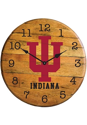 Brown Indiana Hoosiers Team Logo Wall Clock