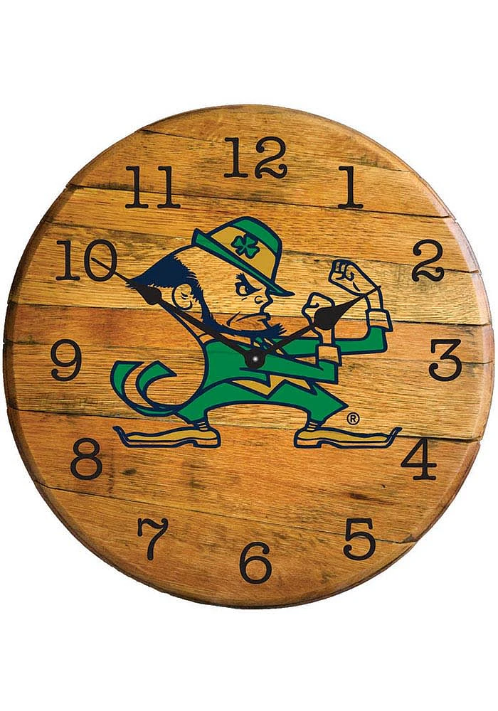 Notre Dame Fighting Irish Leprechaun Logo Wall Clock
