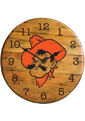 Oklahoma State Cowboys Color Team Logo Wall Clock