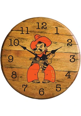 Oklahoma State Cowboys Pistol Pete Logo Wall Clock