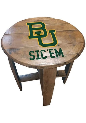 Baylor Bears Team Logo Brown End Table