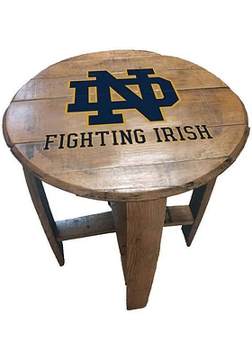 Notre Dame Fighting Irish Team Logo Brown End Table