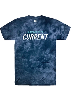 Rally KC Current Navy Blue TEAM WORDMARK Short Sleeve Fashion T Shirt