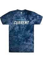 Rally KC Current Navy Blue TEAM WORDMARK Short Sleeve Fashion T Shirt