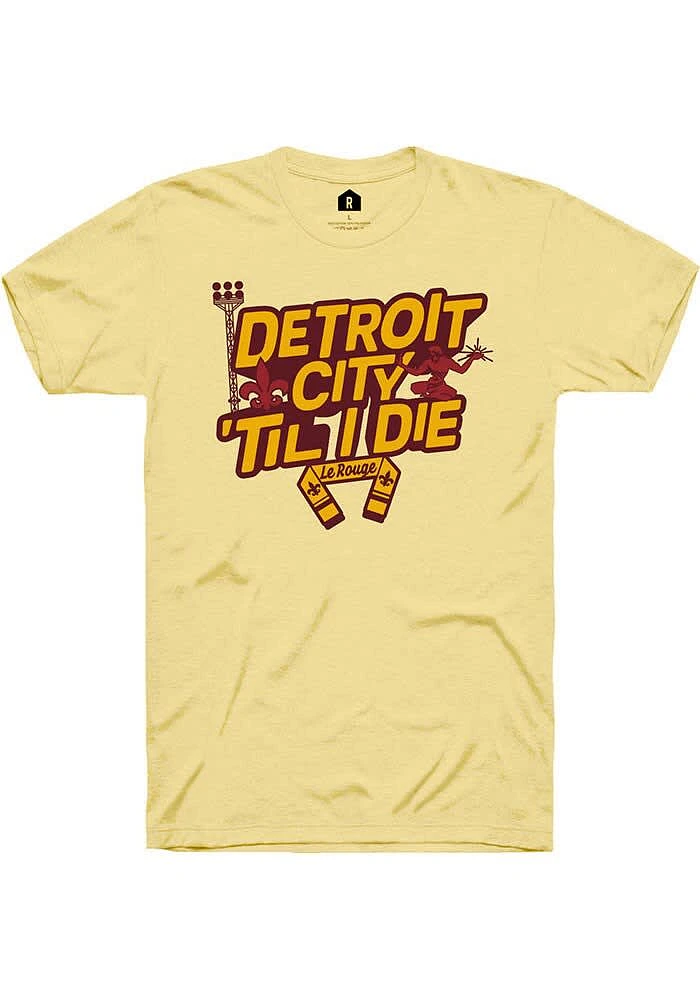 Rally Detroit City FC Gold Til I Die Short Sleeve Fashion T Shirt