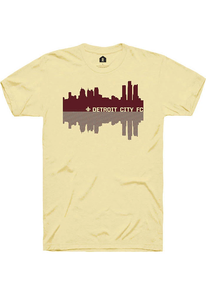 Rally Detroit City FC Gold Skyline Short Sleeve Fashion T Shirt