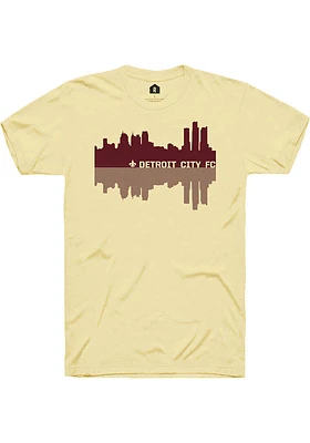 Rally Detroit City FC Gold Skyline Short Sleeve Fashion T Shirt