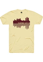 Rally Detroit City FC Gold Skyline Short Sleeve Fashion T Shirt