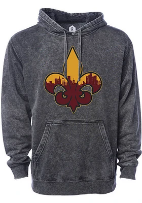 Rally Detroit City FC Mens Black Fleur-de-lis Fashion Hood