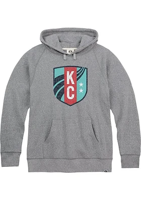Rally KC Current Mens Grey Primary Logo Fashion Hood