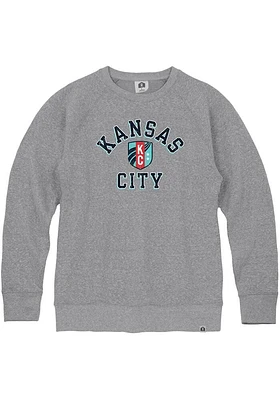 Rally KC Current Mens Grey Heart and Soul Long Sleeve Fashion Sweatshirt