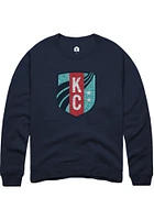 Rally KC Current Mens Navy Blue Primary Logo Long Sleeve Fashion Sweatshirt