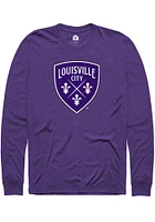 Rally Louisville City FC Purple Primary Crest Long Sleeve T Shirt
