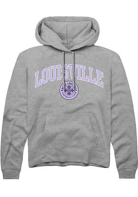 Rally Racing Louisville Mens Grey Arch Mascot Fashion Hood
