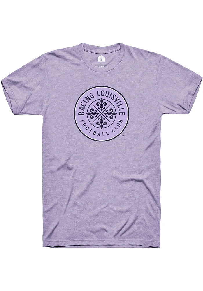 Rally Racing Louisville Lavender Primary Crest Short Sleeve Fashion T Shirt