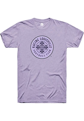 Rally Racing Louisville Lavender Primary Crest Short Sleeve Fashion T Shirt