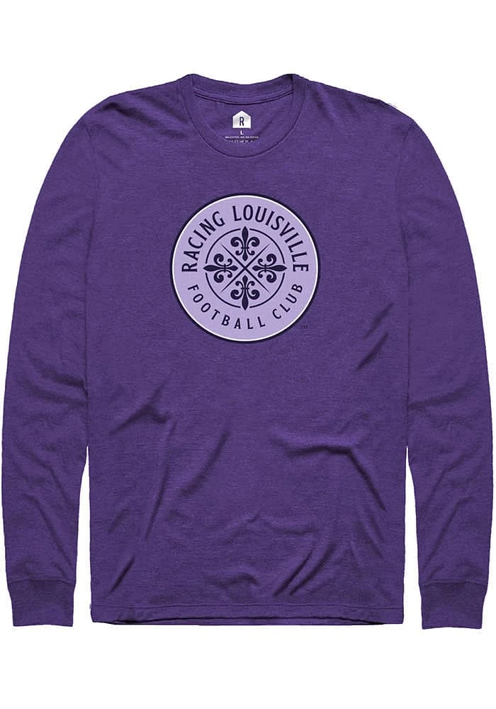 Rally Racing Louisville Purple Primary Crest Long Sleeve T Shirt