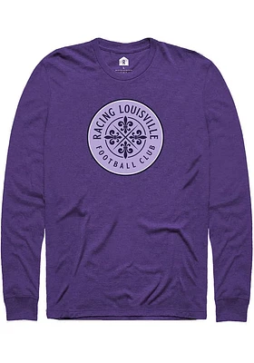 Rally Racing Louisville Purple Primary Crest Long Sleeve T Shirt