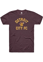 Rally Detroit City FC Maroon Heart and Soul Short Sleeve Fashion T Shirt