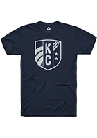 Rally KC Current Navy Blue Tonal Crest Short Sleeve Fashion T Shirt