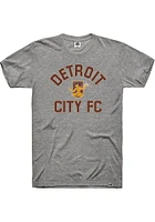 Rally Detroit City FC Grey Heart and Soul Short Sleeve Fashion T Shirt