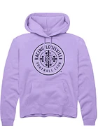 Rally Racing Louisville Mens Lavender Primary Logo Long Sleeve Hoodie