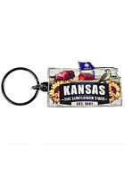 Kansas Classic Map Keychain - Yellow