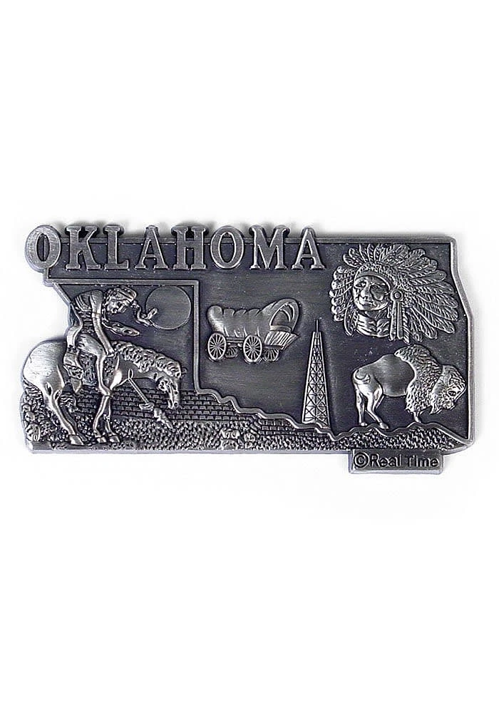 Oklahoma Metal Collage Magnet