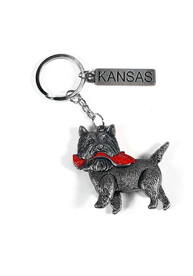 Kansas Dog Keychain - Black