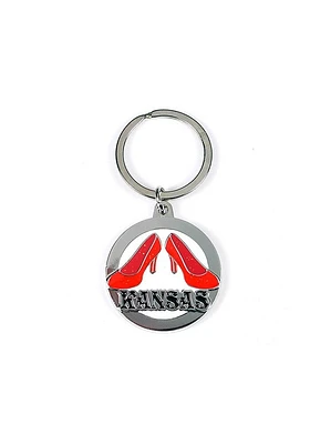 Kansas state-themed Keychain - Silver
