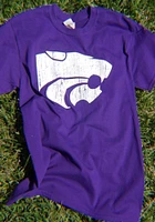 K-State Wildcats Purple Distressed Short Sleeve T Shirt