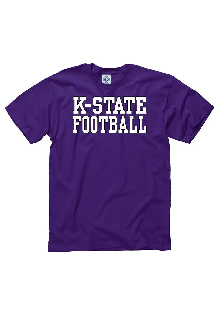 K-State Wildcats Purple Football Short Sleeve T Shirt