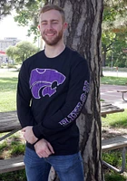 K-State Wildcats Black Distressed Long Sleeve T Shirt