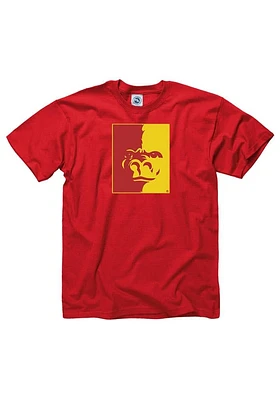 Pitt State Gorillas Red Center Logo Short Sleeve T Shirt