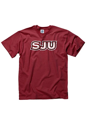 Saint Josephs Hawks Cardinal Big Logo Short Sleeve T Shirt