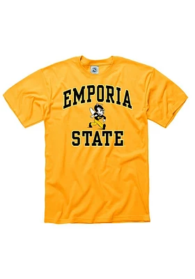 Emporia State Hornets Gold Number One Design Short Sleeve T Shirt