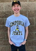 Emporia State Hornets Grey Arch Mascot Short Sleeve T Shirt