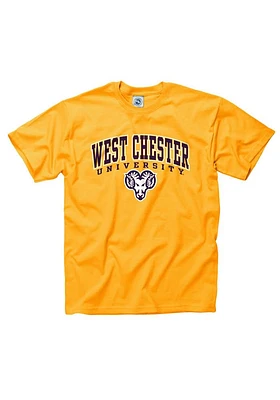 West Chester Golden Rams Gold Arch Mascot Short Sleeve T Shirt
