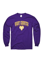 West Chester Golden Rams Purple Arch Mascot Long Sleeve T Shirt