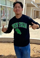 North Texas Mean Green Black Arch Mascot Long Sleeve T Shirt